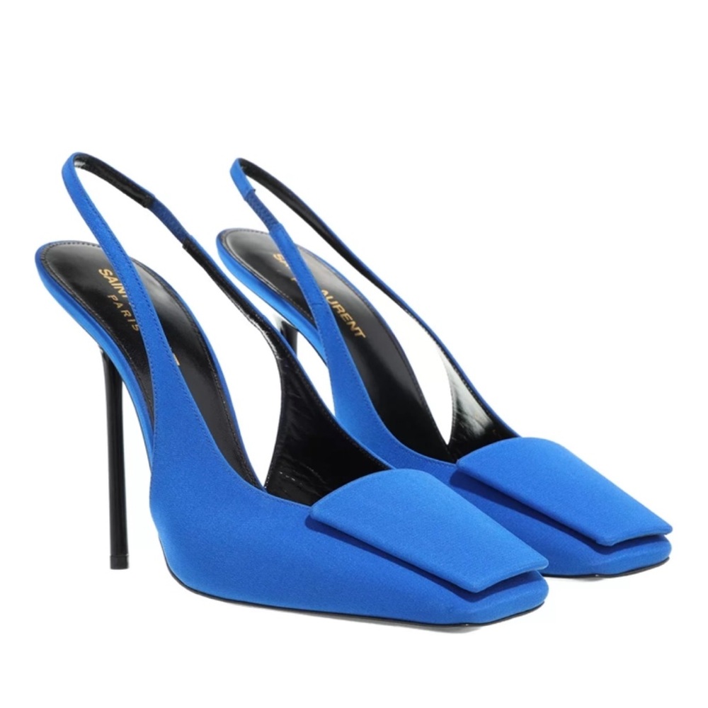 Saint Laurent slingback pumps blue size 37
